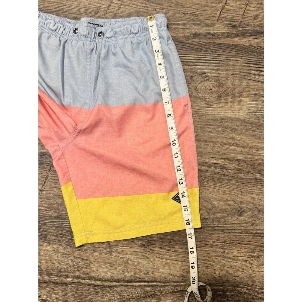Boy's, Sperry Swimsuit/Trunks, Color block Bright Colors and Logo, Size: L 14-16